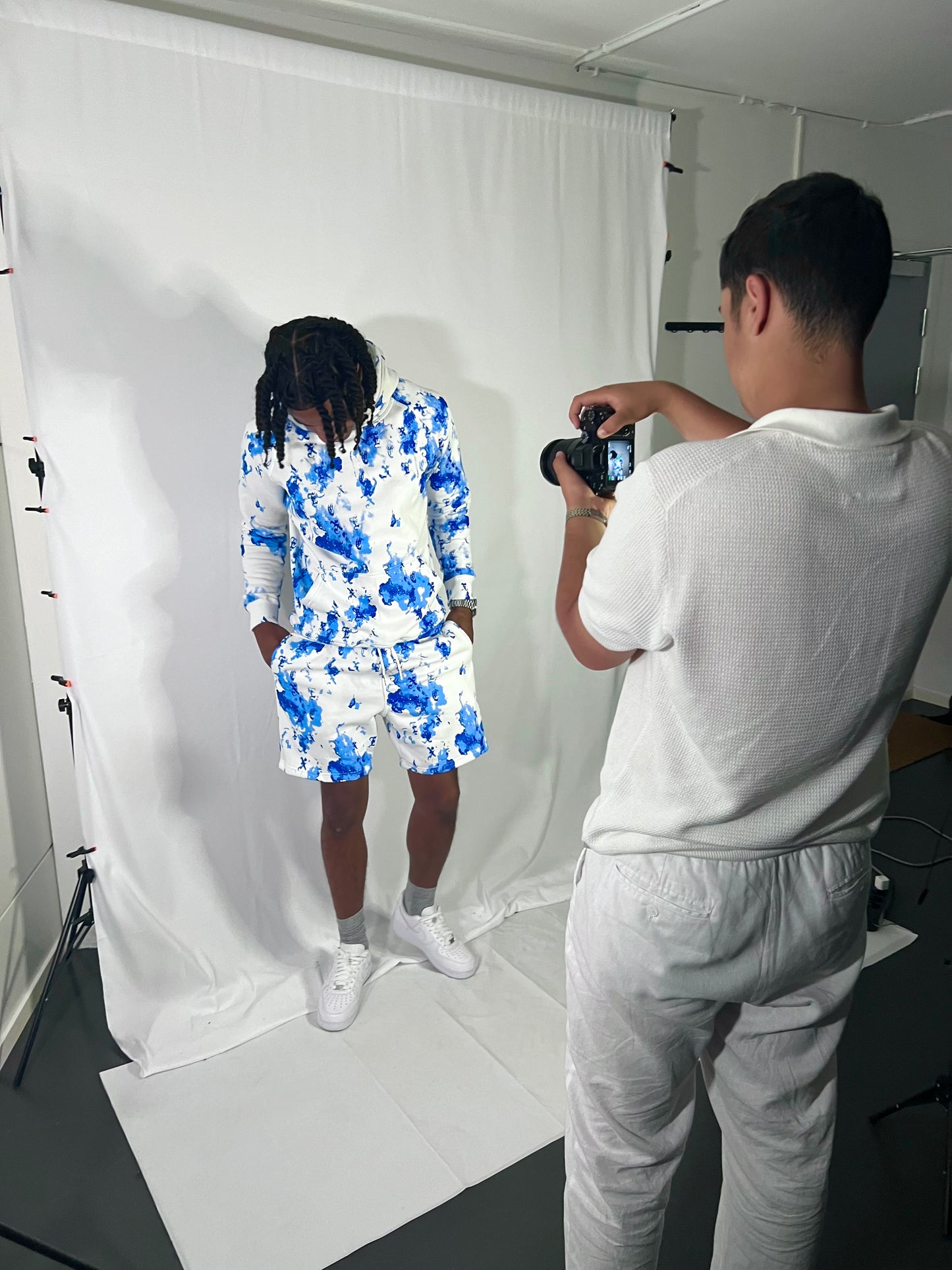 Blue Monogram - Hoodie & Shorts