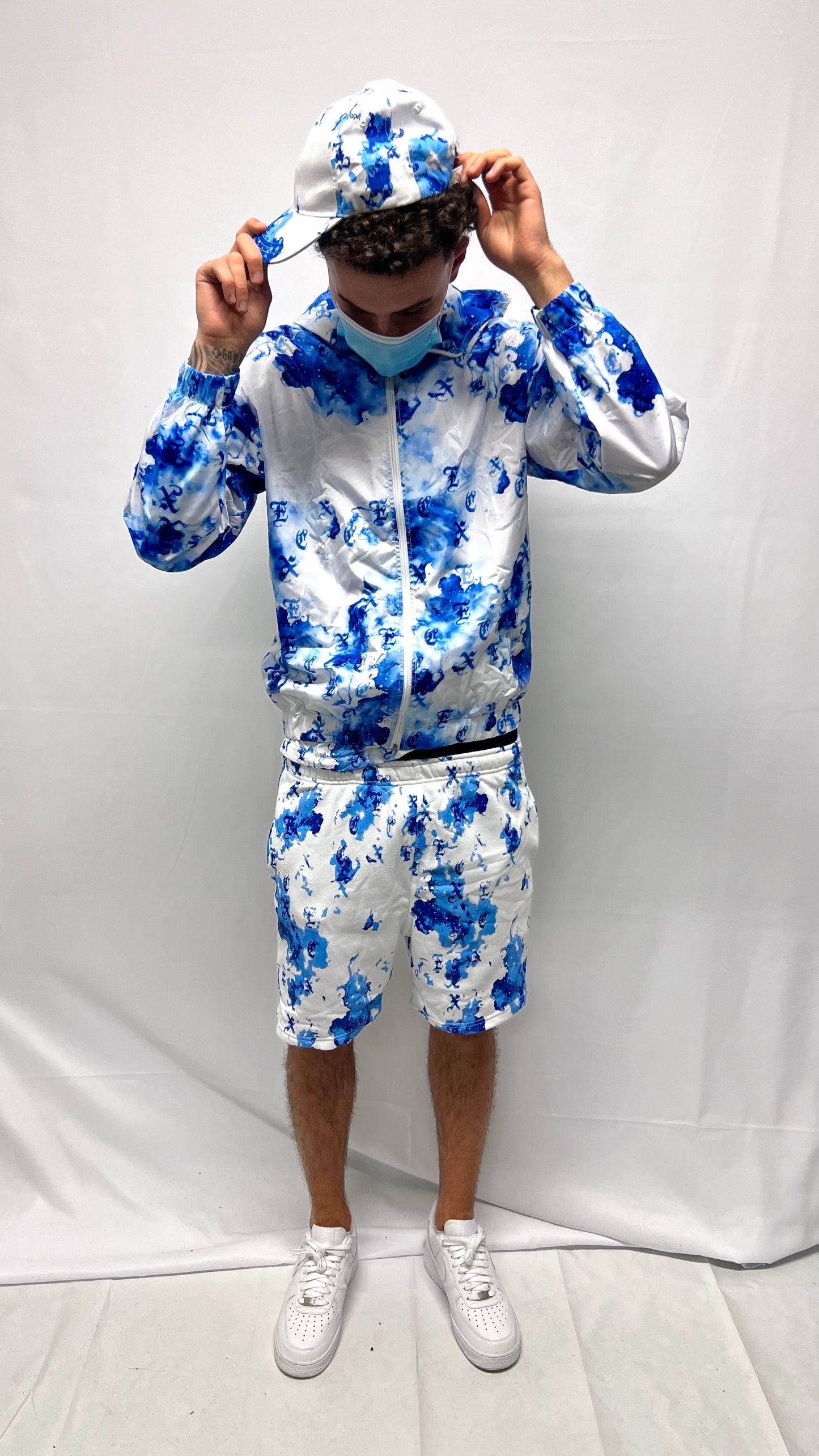 Blue Monogram - Hoodie & Shorts