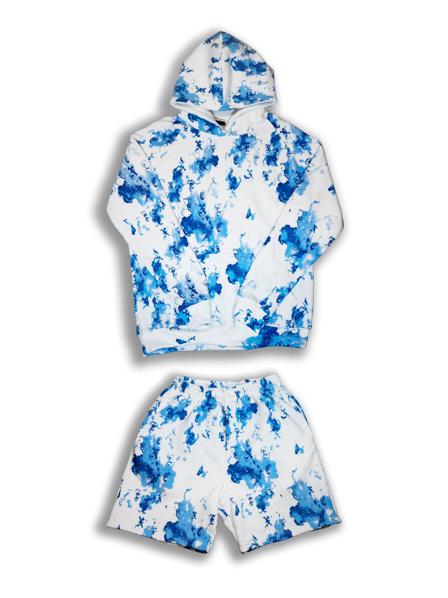 Blue Monogram - Hoodie & Shorts
