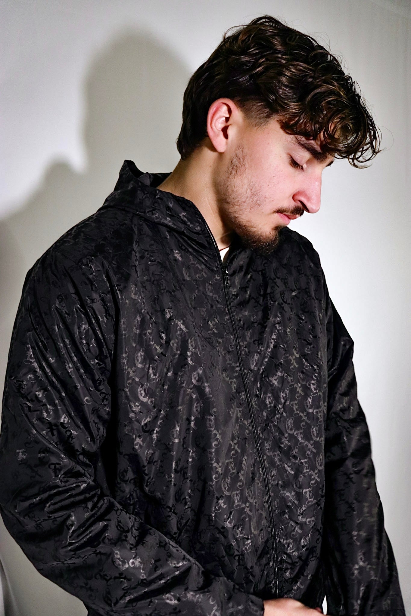 Black Monogram - Windbreaker