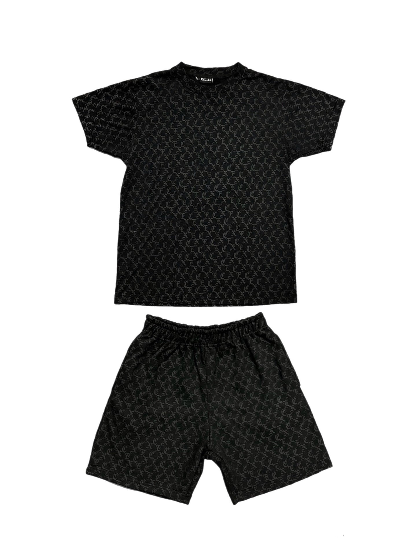 Black Monogram - T-shirt & Shorts