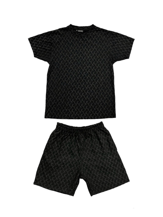 Black Monogram - T-shirt & Shorts