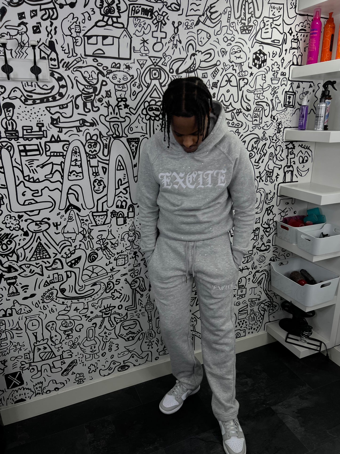 Excite Diamond Grey - Hoodie