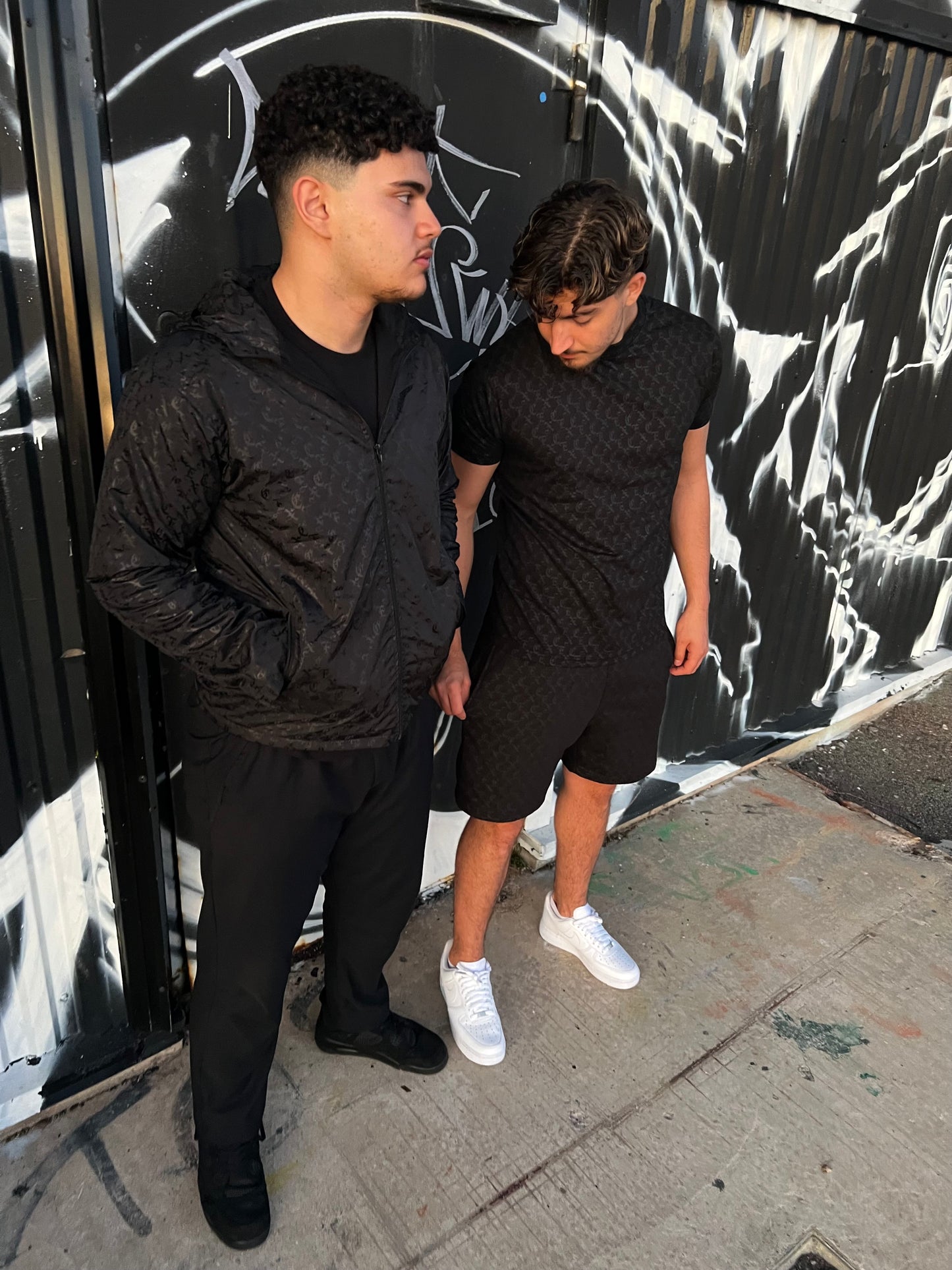 Black Monogram - Windbreaker